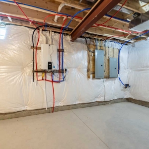 Basement with electric supply